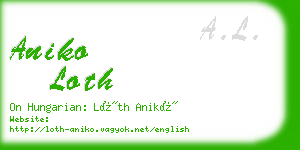 aniko loth business card